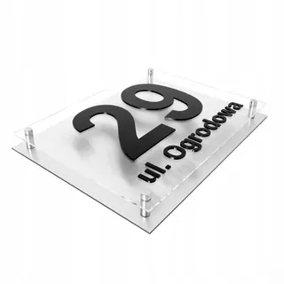 Číslo na dom - Adresný štítok Domový štítok 3D hliník 33 × 25