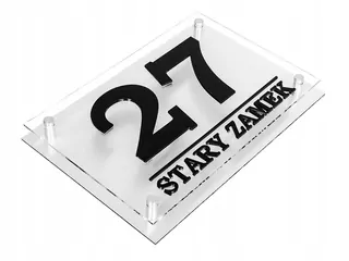 Číslo na dom - Adresa tabuľka. Dom array. 3D množstvo hliníka