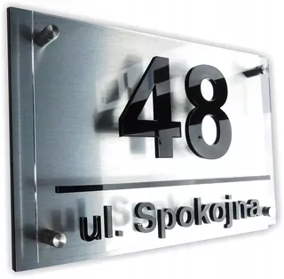 Číslo na dom - Tabuľka adries. Číslo tabule 45 × 30 3DA