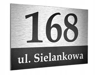 Adresná tabuľka s číslom domu 20 X 30 strieborná