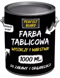 Akrylová farba na drevo, nábytok, steny, dosky Perfect Chemia Budowlana 1 l Čierna matná