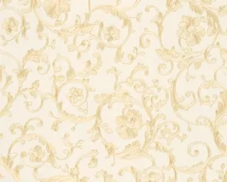 Tapeta z kolekcie Versace, vzor ornament, listy.