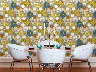 Tapeta z kolekcie Versace, dizajnéri čerpali inšpiráciu z luxusnej a klasickej kolekcie porcelánu.