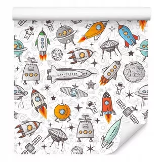 Tapeta pre dieťa vesmír raketa astronaut UFO
