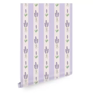 Fototapeta - Lavender Lavender Pásky T01142 Wallpaper