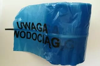 Páska, výstražná fólia na určenie polohy modrá VODA s oceľovou vložkou