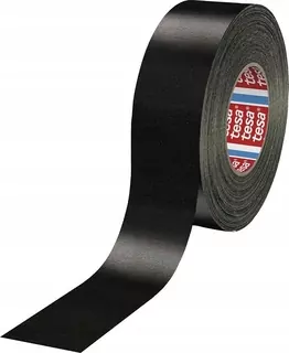 Lepiaca páska textilná 4651-04 potiahnutá umelou hmotou 50mmx50m, farba čierna Tesa (3 kotúče)