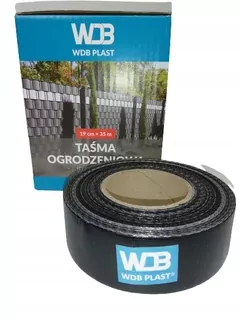 Plotová páska 47,5 mm x 35 m - čierna RAL 9005 WDB PLAST + 20 klipov