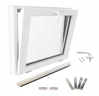PVC okno Lorac U50x40/B-58 biele výklopné 50x40 cm