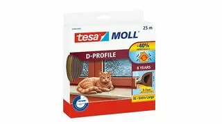 TESA BROWN gumené tesnenie pre okná a dvere PROFIL D 25m/9mm