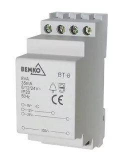 Istič - Zvonkový transformátor 230 V / 8 V, 12 V, 24 V AC