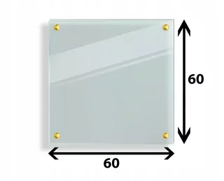Sklenený panel 60 x 60 x 4 mm, leštené tvrdené sklo