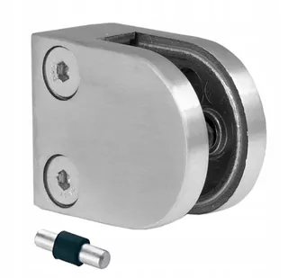 Držiak na sklo 45 × 45 pre plochý povrch INOX nerez AISI 304 satén