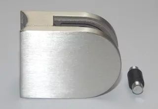 Držiak na sklo 40 × 50 mm pre rúrku Ø 42,4 mm v brúsenej verzii: