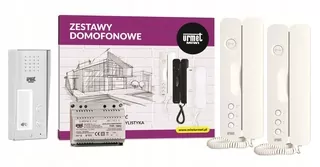 Dvojdomový interkom Urmet 6025/402 RF-N - panel Elite na povrchovú montáž + 2 unifóny Signo.