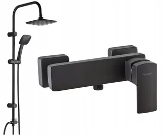 Sprchová batéria Valvex ENZO BLACK čierna + sprchový set Kuchinox ONDO na omietku