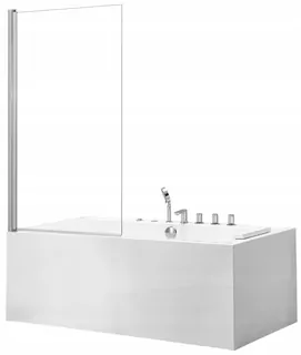 Essente jednodielna vaňová zástena 80 x 140 cm priehľadná