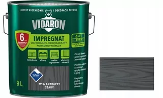Impregnácia dreva Vidaron V16, antracitovo sivá, 9 l