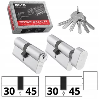 GMB SADA VLOŽIEK 45/30 + G45/30 SATÉNOVÝ NIKEL