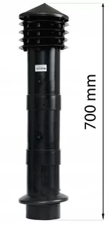 Ventilačný otvor fi 110 trubica/rozeta L ČIERNA