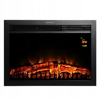 Vstavaný krb s funkciou vykurovania, elektrický Ferretti black 2000 W 61 x 44 x 20,5 cm