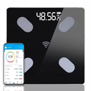 Kúpeľňová váha SMART SLIM 180 kg ELEKTRONICKÁ 25v1 SKLENENÁ IOS