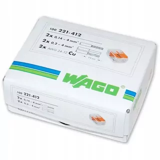Rýchlospojky Wago 221-412 0,14-4 mm² / 2 100 ks.