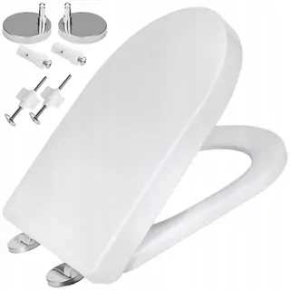 WC sedadlo Aqui QUADRO, biely polypropylén