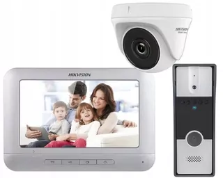 VIDEO DVERE vrátnik Domofony HIKVISION 7, KIS-202 kamera +