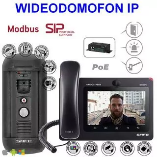 Videodomov IP firemný bezpečný model S06MP + videotelefón GXV3370S