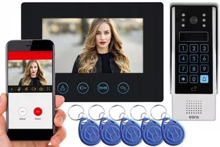 VIDEODOMOVÝ DOMOV EURA VDP-90A3 DELTA čierny, 7", WiFi, otváranie 2 vstupov, šifrovanie
