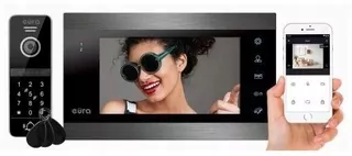 VIDEODOMOVÝ DOMOV EURA VDP-90A3 DELTA čierny, 7", WiFi, otváranie 2 vstupov, šifrovanie