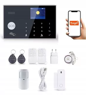 BEZDRÔTOVÝ ALARM LCD 2,4' GSM WiFi TUYA SMART V POĽSKU