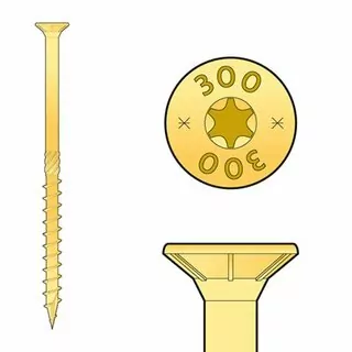 Skrutky, šróby - Stolári pre Torx na drevo 4 × 70 (200PCS)