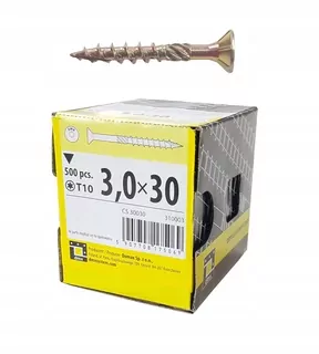 Tesárske skrutky 3 × 30 TORX Kužeľová hlava