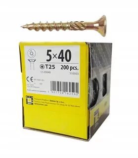 Skrutky, šróby - Skrutky pre stolárske 5x40 kužeľovitý 200PCS
