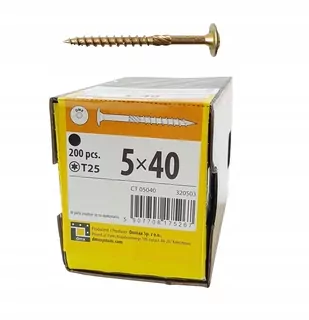 Skrutky, šróby - Tesárske skrutky 5x40 dosky 200
