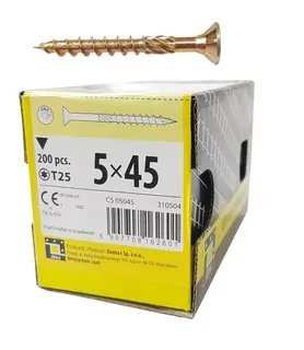 Skrutky, šróby - Skrutky pre stolárske 5x45 kužeľovitý 200PCS