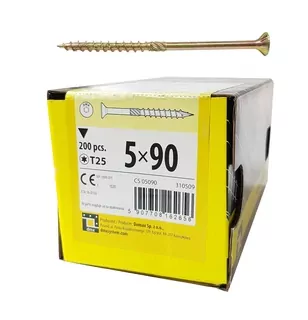 Skrutky, šróby - Skrutky pre stolárske 5x90 kužeľovitý 200PCS