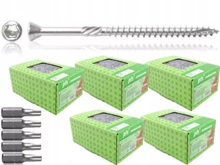 Skrutky, šróby - Terasa skrutky 4.5x50 Nierzew C2 Torx + Bits 1000