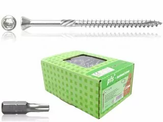 Skrutky, šróby - Terasa Skrutky 5x60 Nerezová oceľ C2 TORX + BITS 1000