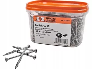 Terasa skrutky A2 200 ks. Heco kužeľová hlava