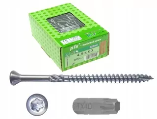 Skrutky, šróby - TERASOVÁ NEREZOVÁ ŠROUB C2 4,5X50 TORX 200s + BIT