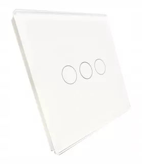 Dotykový sklenený svetlospínač trojitý krok biela led
