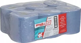 WYPALL L10 Hygienické obrúsky 18, 5 × 38cm modré 525 ks (6 kotúčov)