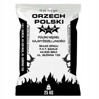 Poľské orechové uhlie 29 MJ - 25KG vrece