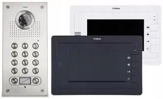 VIDOS 2x M323 + 1x S562D Dvojdomový video interkom s šifrovaním
