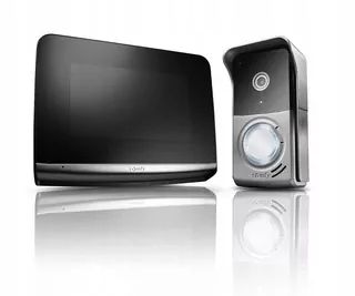 VIDEODOMOFÓN značky SOMFY model V500 io s sieťovým adaptérom zapojiteľným do zásuvky