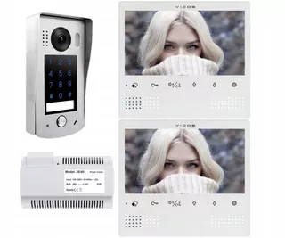 Digitálny video interkom Vidos dva monitory M1023W šifrovací S1301D