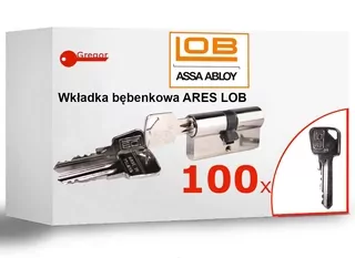 Valcová zámka 30/35 nikel 100 kláves ARES LOB